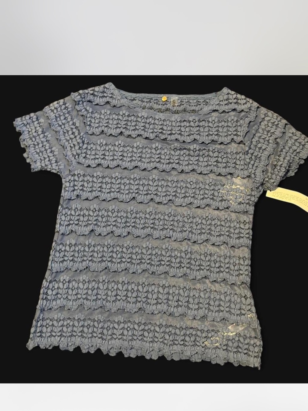Free People intimately blue Lace Knit Crop Top